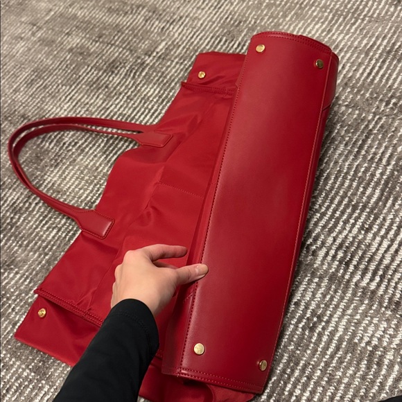 Red Quince Nylon Tote Laptop or Diaper Bag - Picture 2 of 7